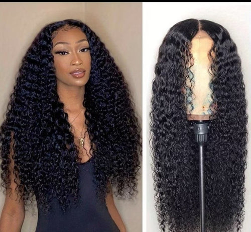 100% Human hair water curl Black