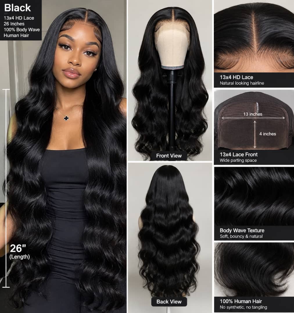 100% Body weave human hair