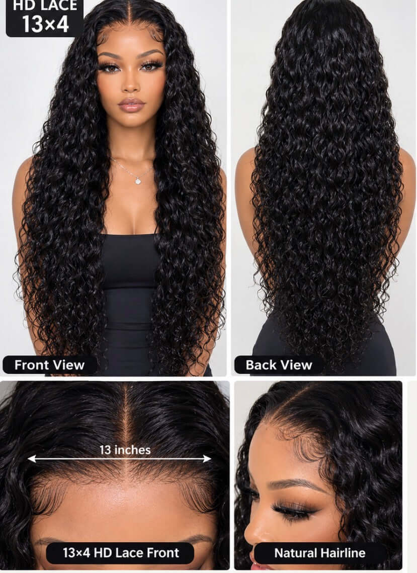 100% Human hair water curl