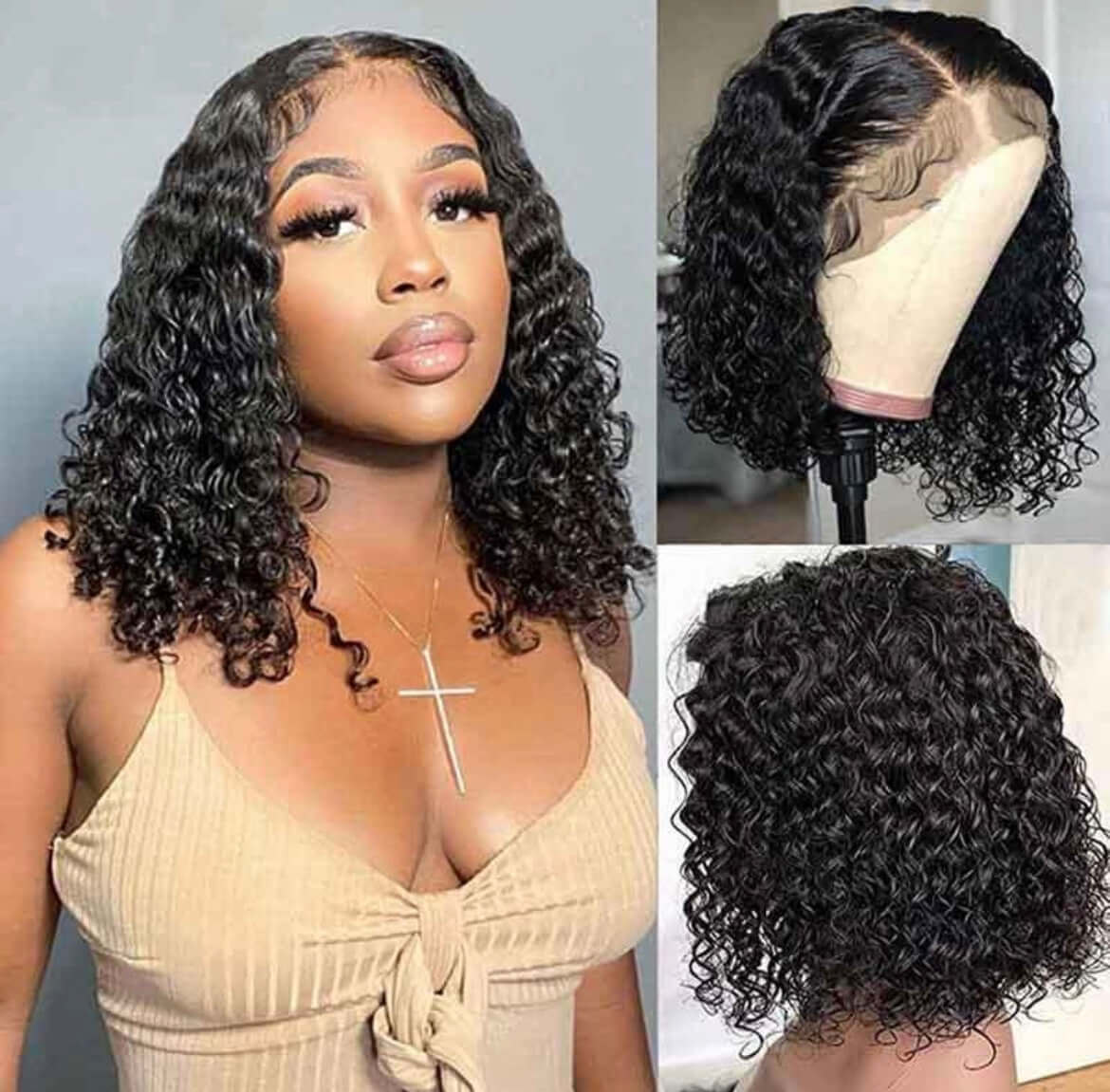 100% Human hair water curl