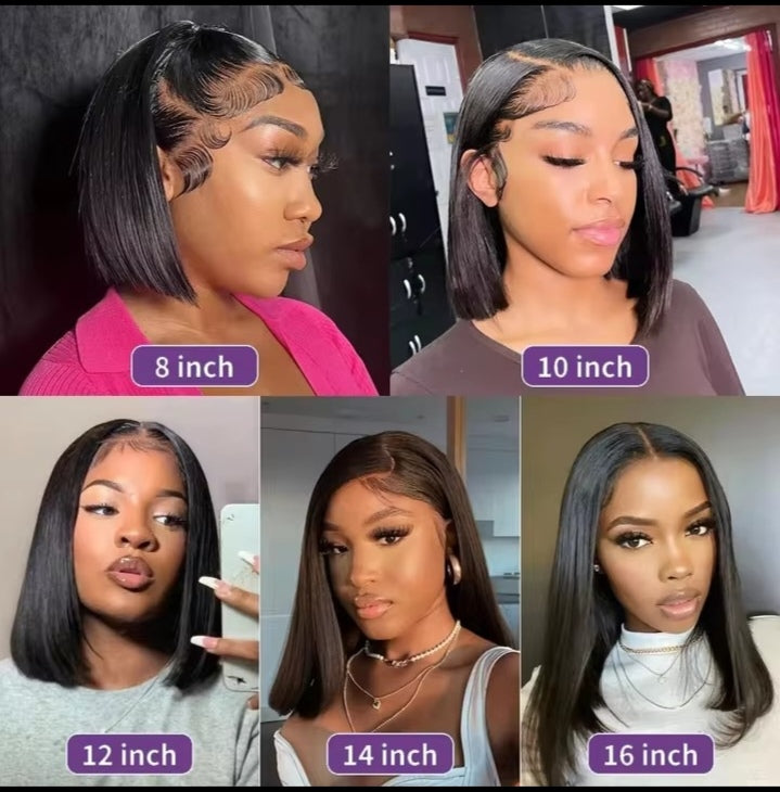 Classic and premium Hair 13 x4 HD Glueless   Vietnamese Natural Straight Bob wig