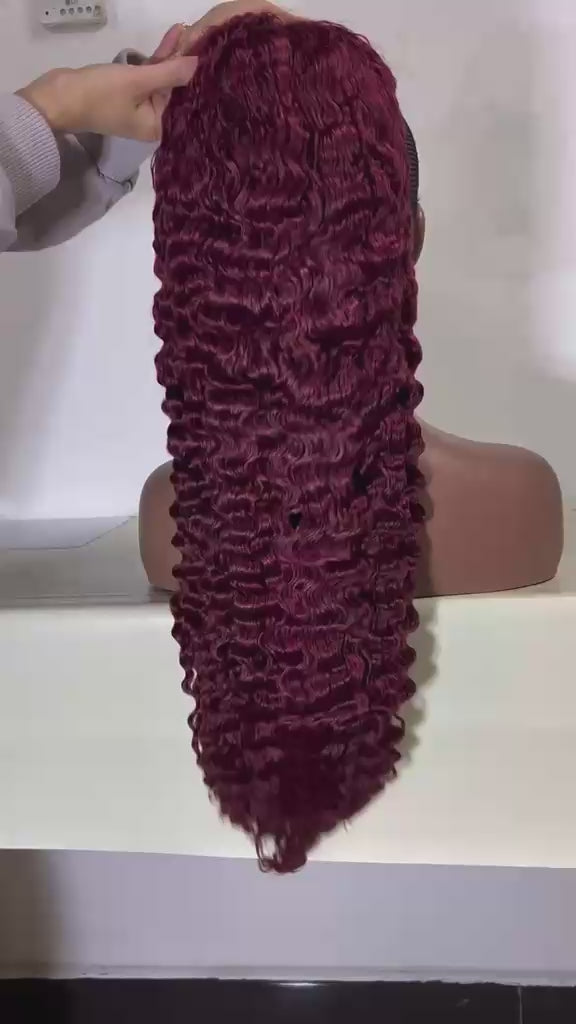 Peruvian 300g  Deep weave  Glueless wig
